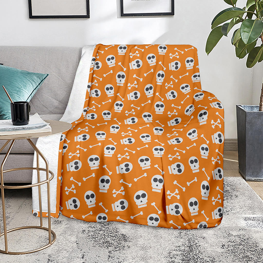 Halloween Skull Pattern Print Blanket