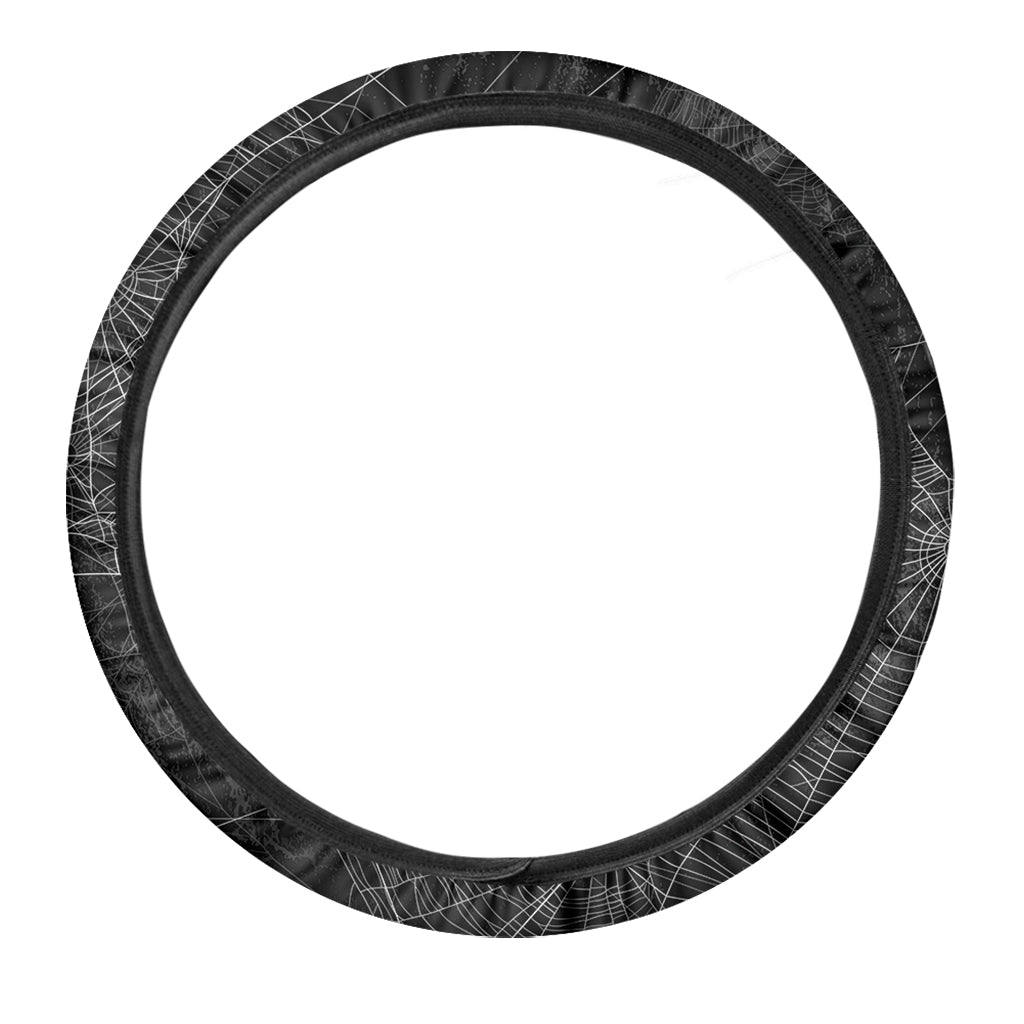 Halloween Spider Web Print Car Steering Wheel Cover
