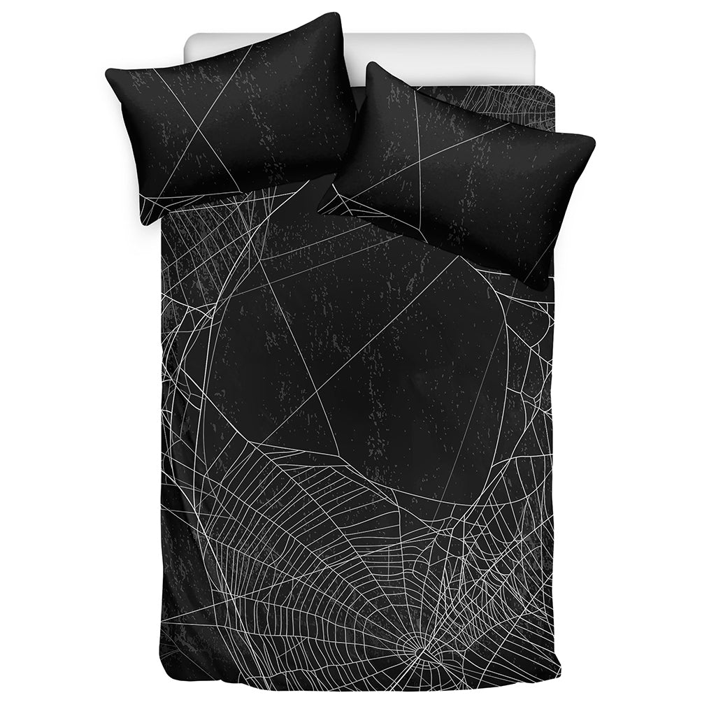 Halloween Spider Web Print Duvet Cover Bedding Set