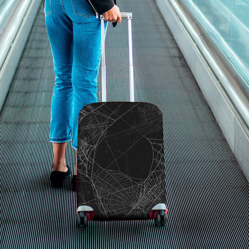 Halloween Spider Web Print Luggage Cover