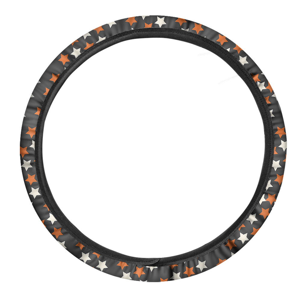 Halloween Star Pattern Print Car Steering Wheel Cover