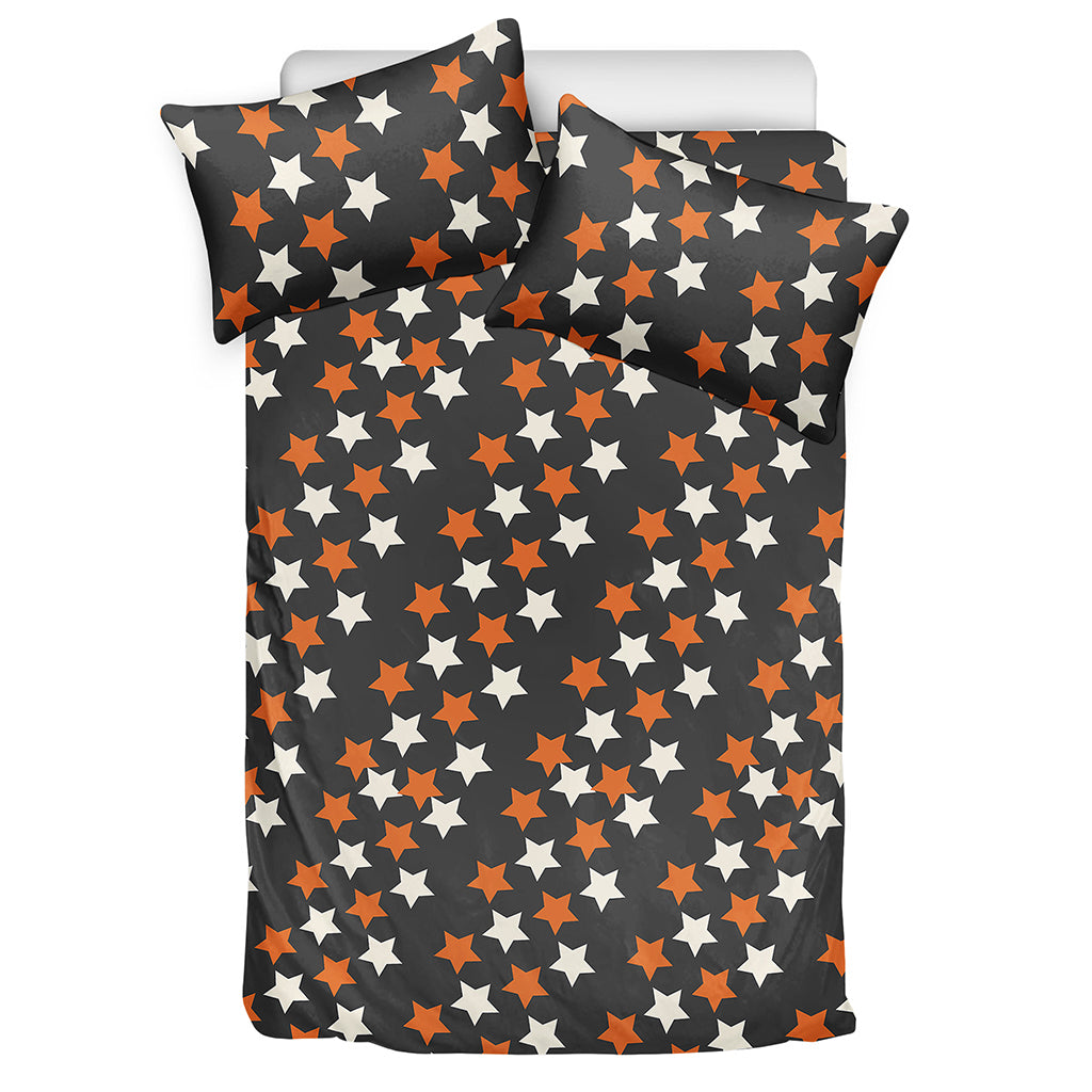 Halloween Star Pattern Print Duvet Cover Bedding Set