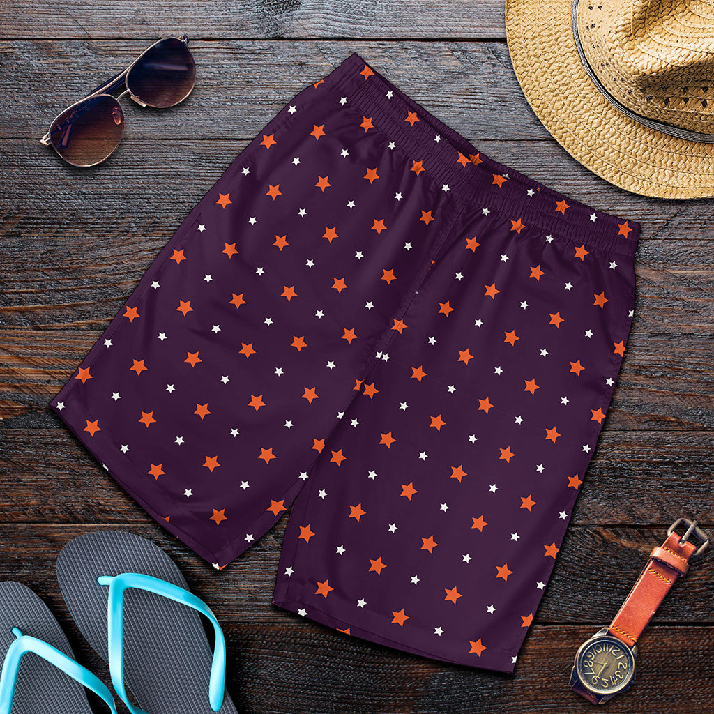 Halloween Stars Pattern Print Men's Shorts