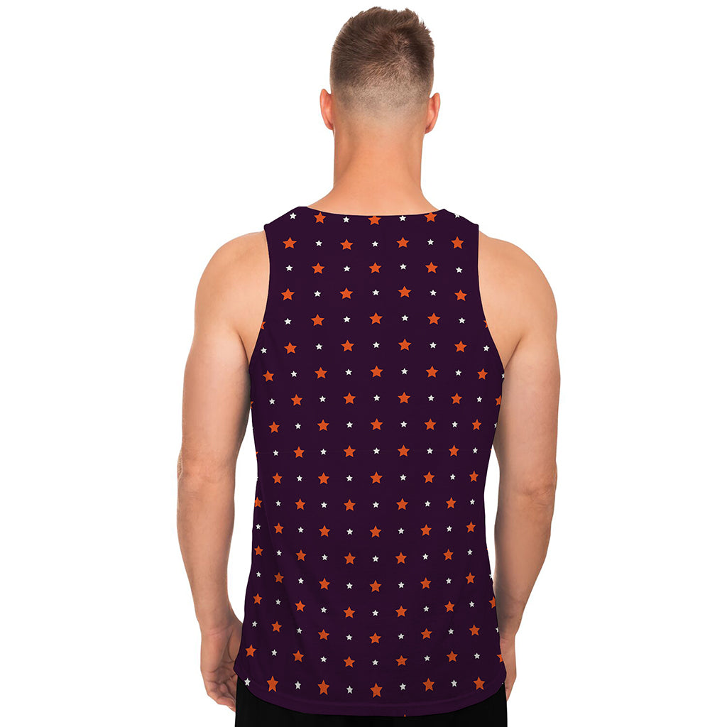 Halloween Stars Pattern Print Men's Tank Top