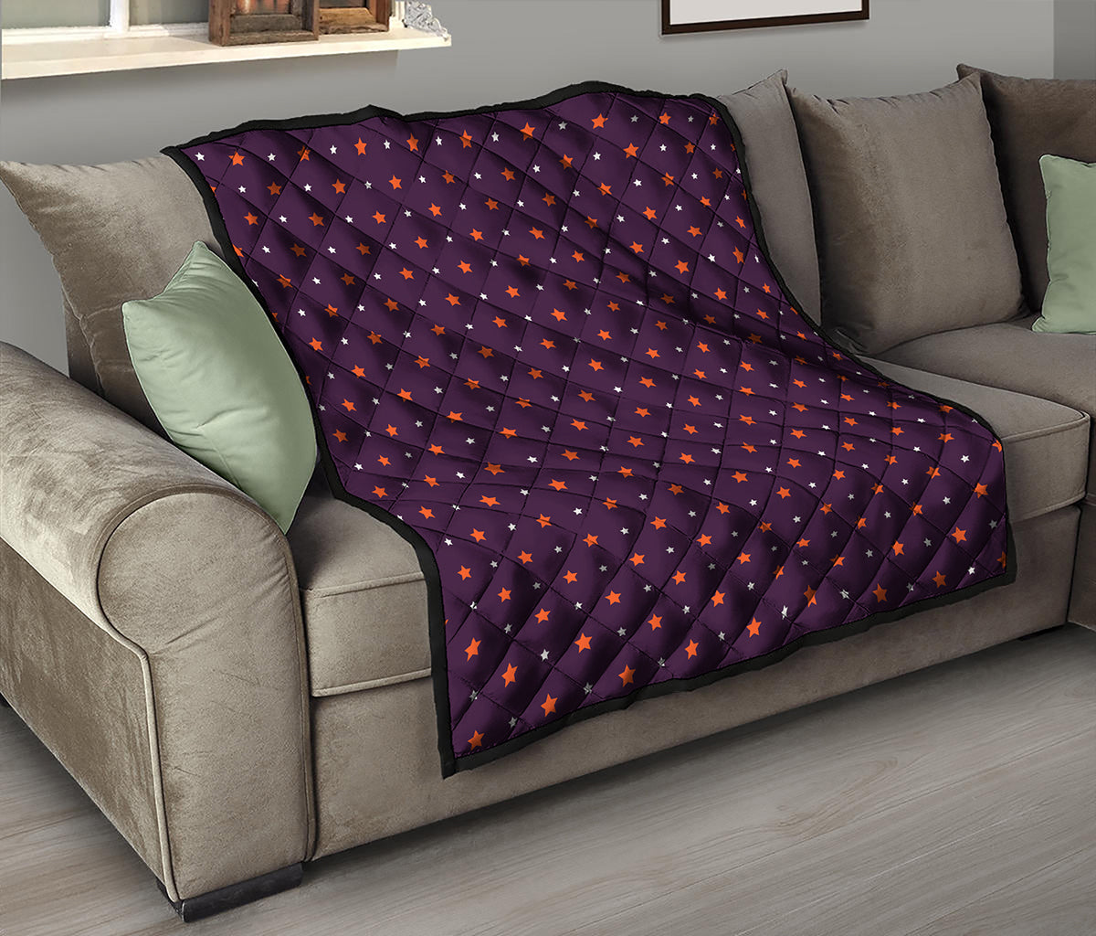 Halloween Stars Pattern Print Quilt