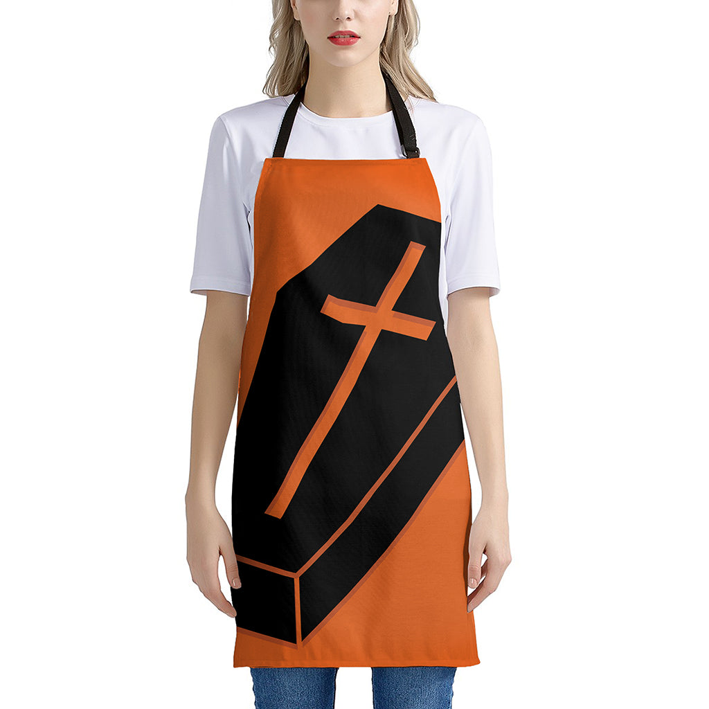 Halloween Vampire Coffin Print Apron