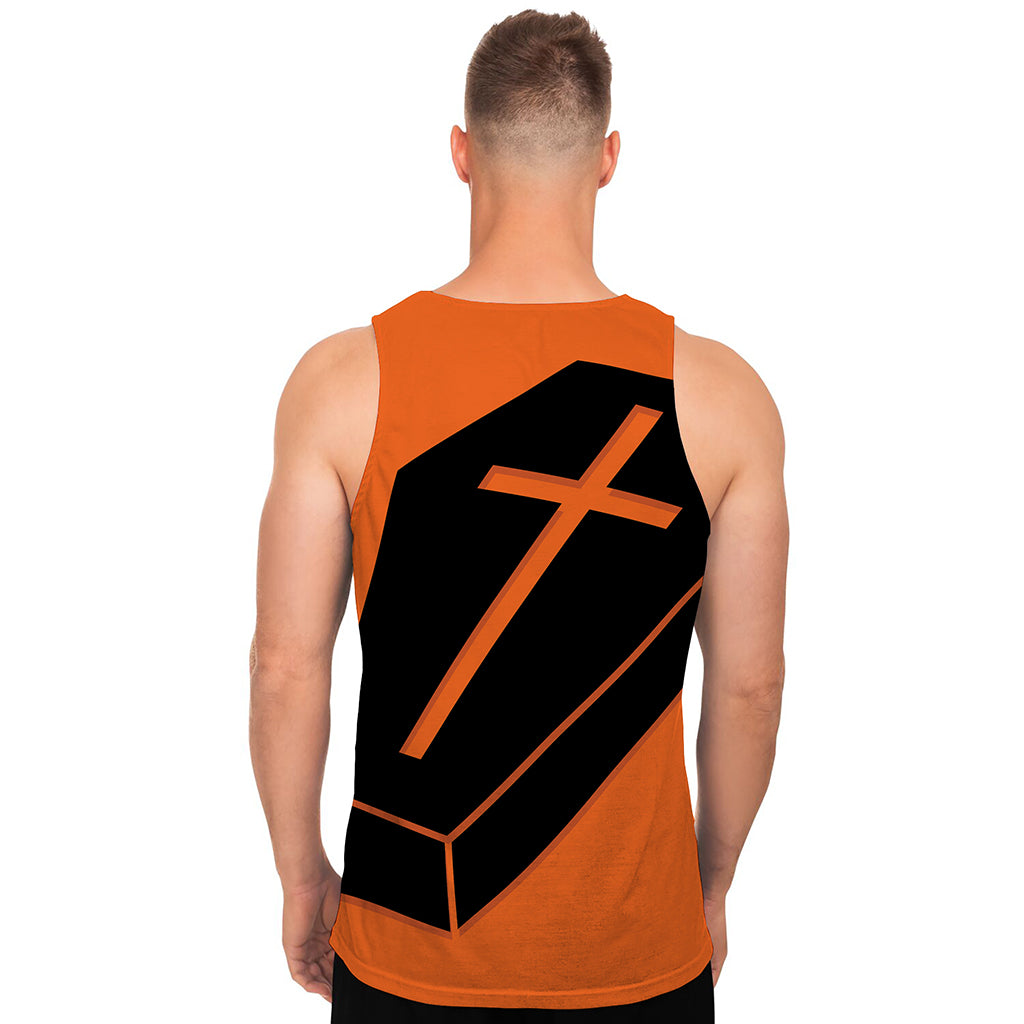 Halloween Vampire Coffin Print Men's Tank Top