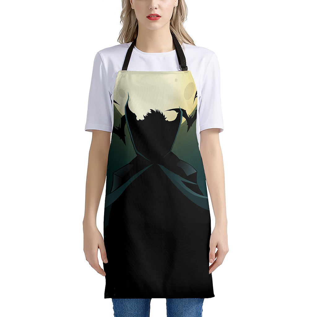 Halloween Vampire Silhouette Print Apron