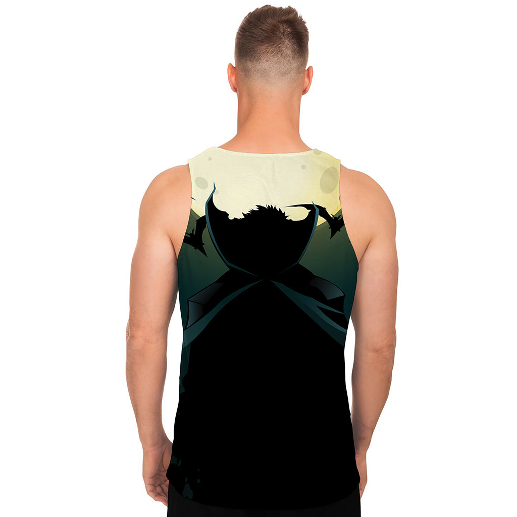 Halloween Vampire Silhouette Print Men's Tank Top