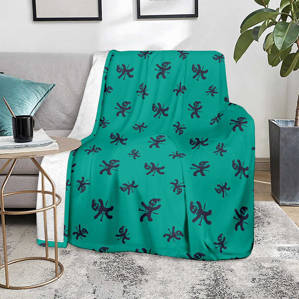 Halloween Voodoo Doll Pattern Print Blanket