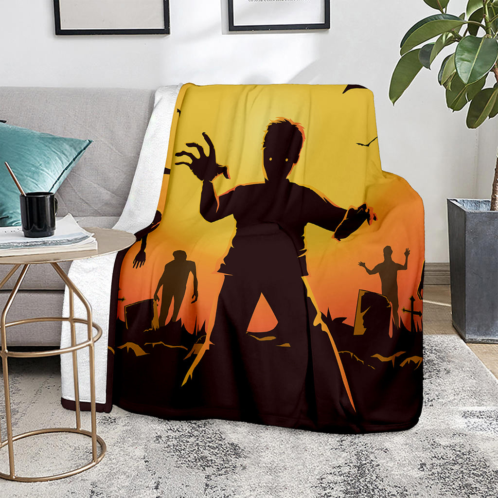 Halloween Walking Zombie Print Blanket