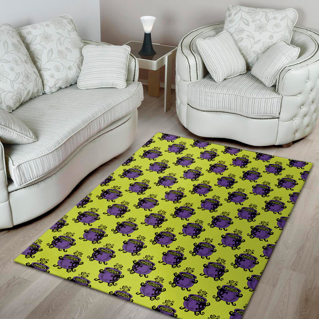 Halloween Witch Cauldron Pattern Print Area Rug