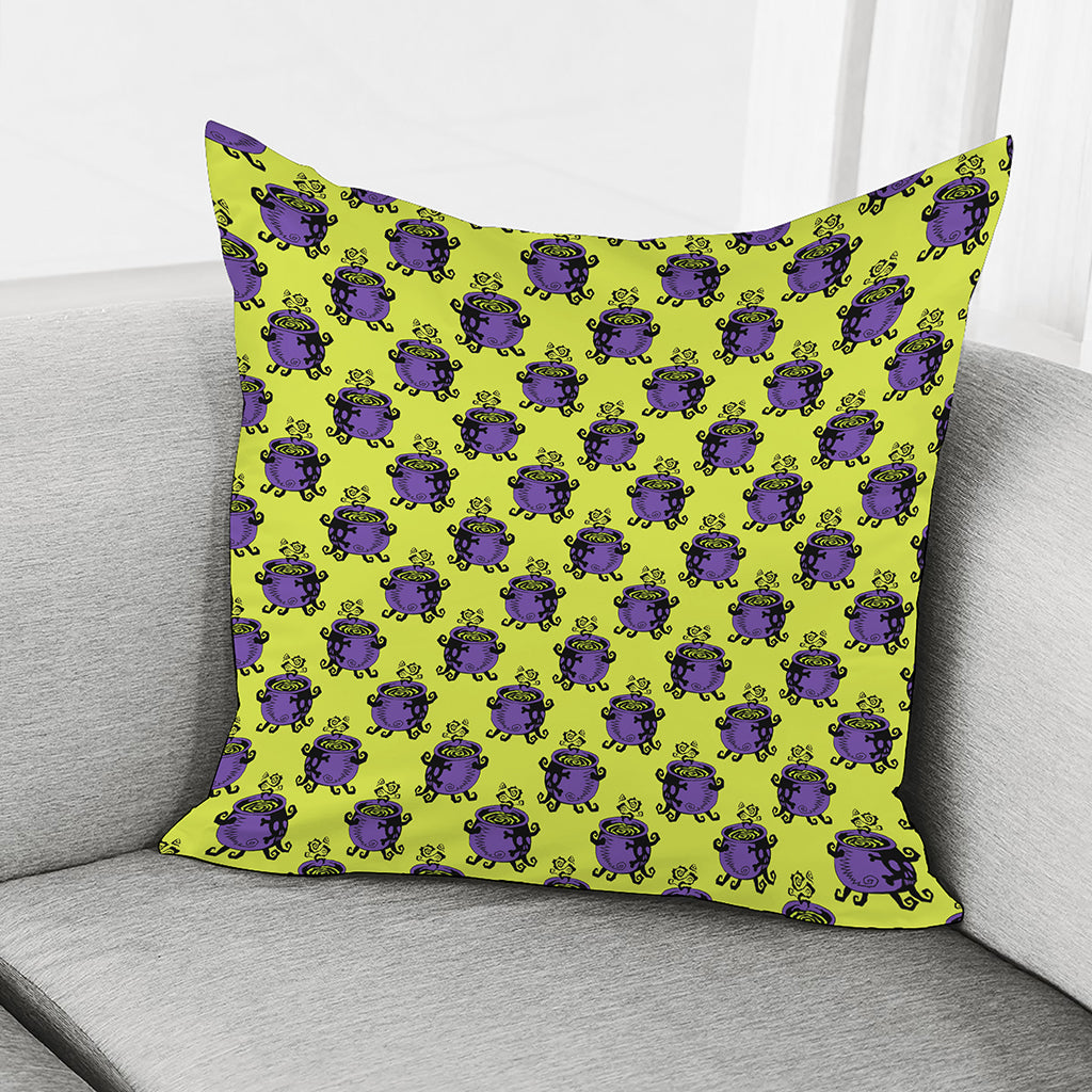 Halloween Witch Cauldron Pattern Print Pillow Cover