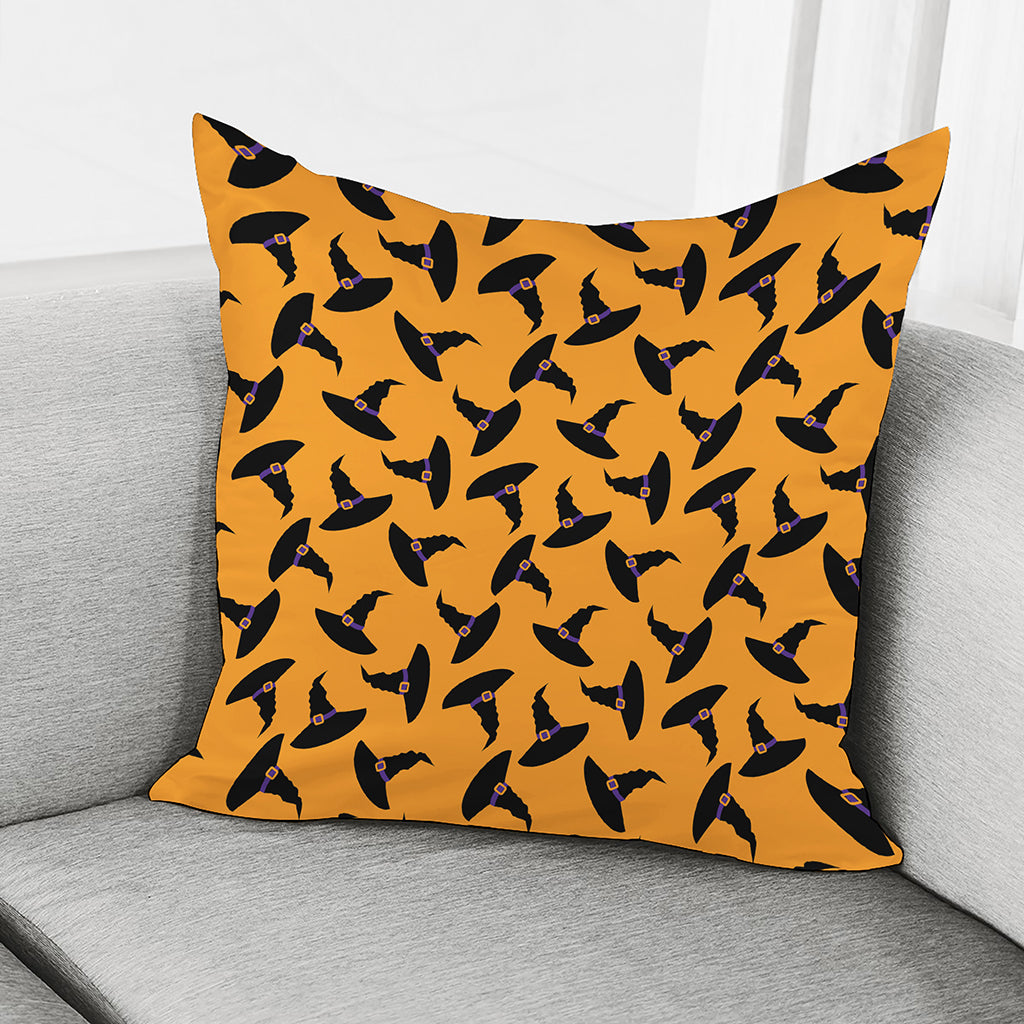 Halloween Witch Hat Pattern Print Pillow Cover