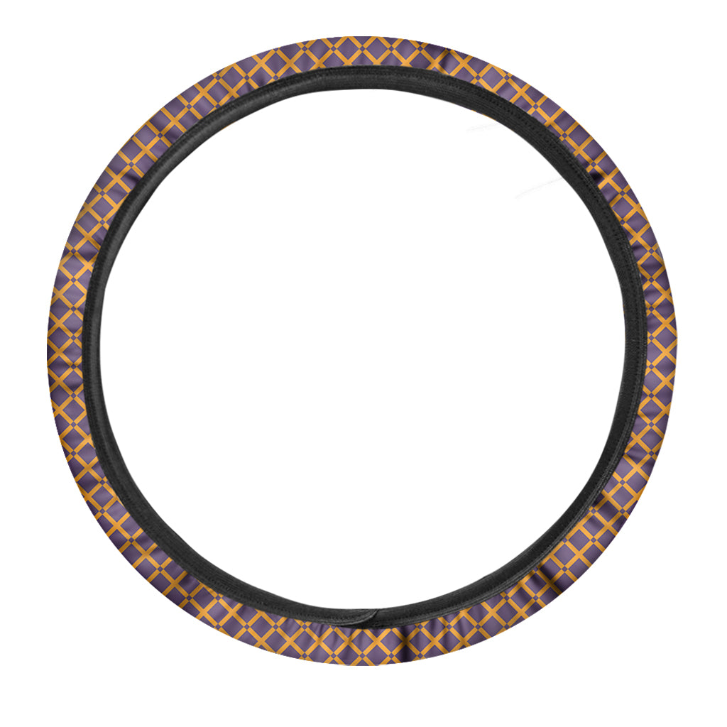 Halloween X Pattern Print Car Steering Wheel Cover