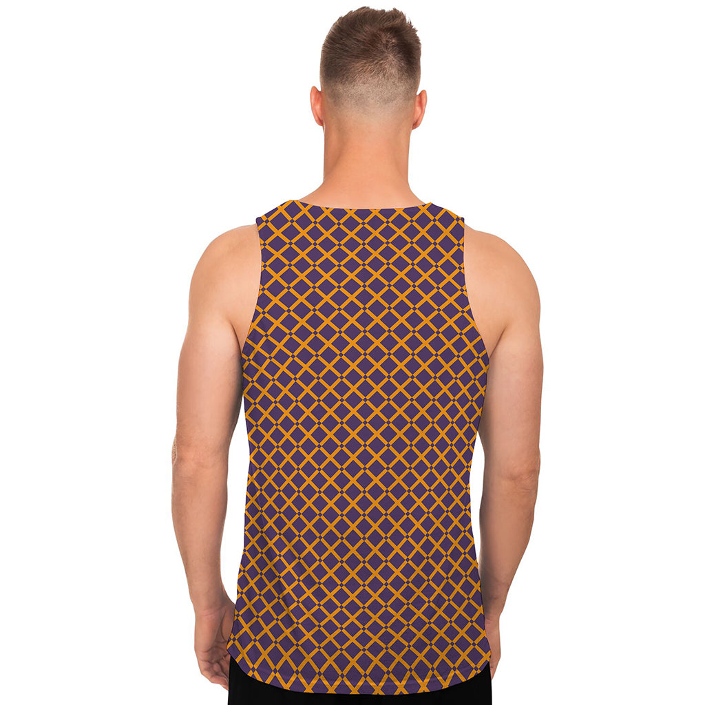 Halloween X Pattern Print Men's Tank Top