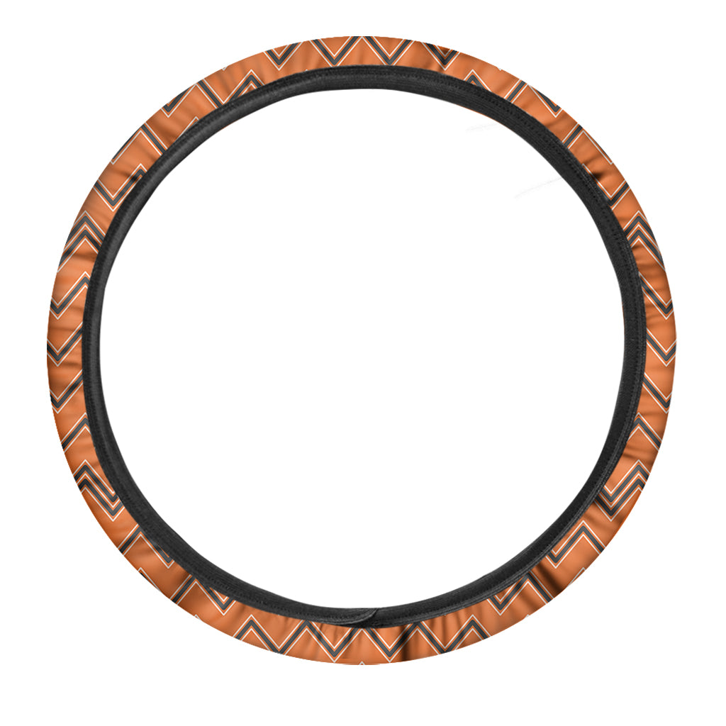 Halloween Zig Zag Pattern Print Car Steering Wheel Cover