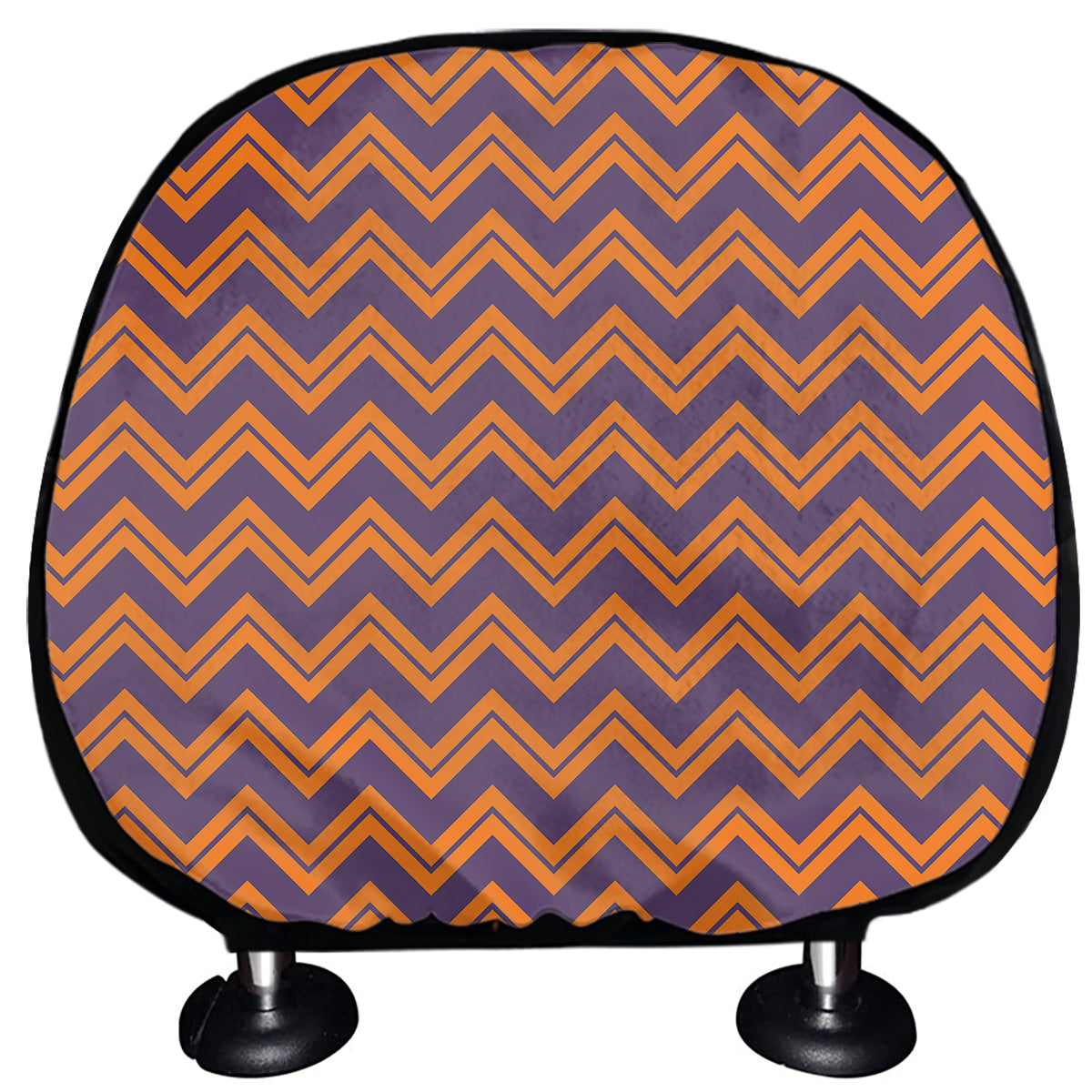 Halloween Zigzag Pattern Print Car Headrest Covers