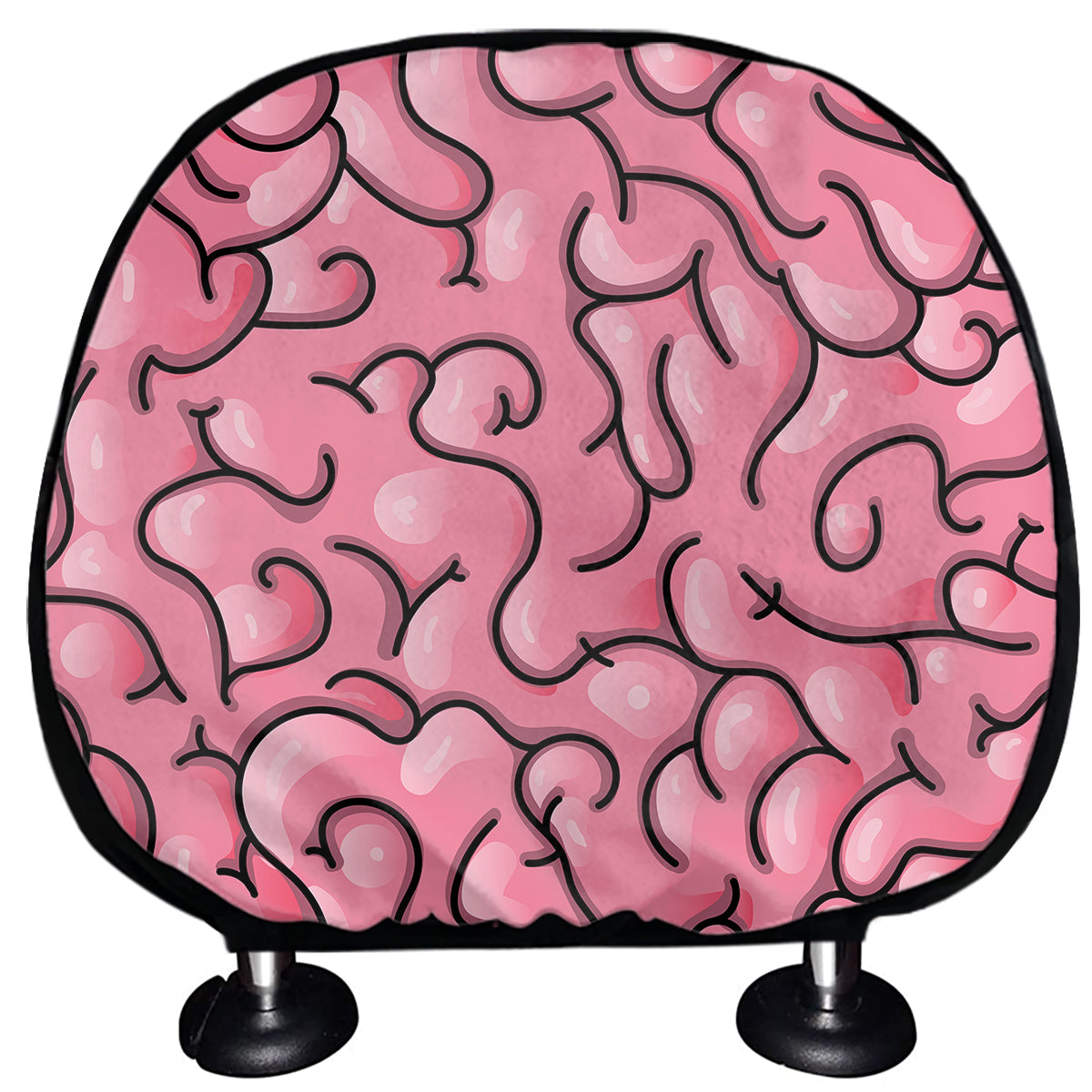 Halloween Zombie Brain Print Car Headrest Covers