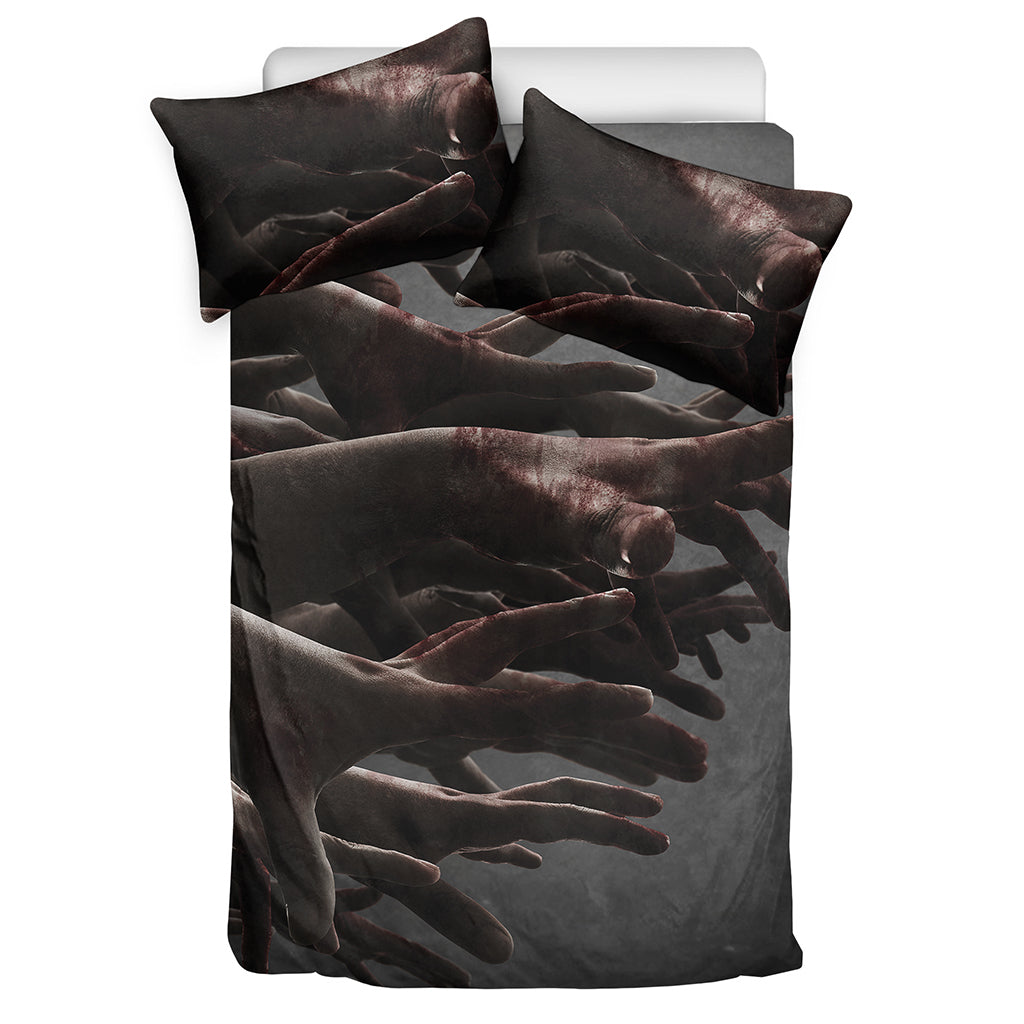 Halloween Zombie Hands Print Duvet Cover Bedding Set