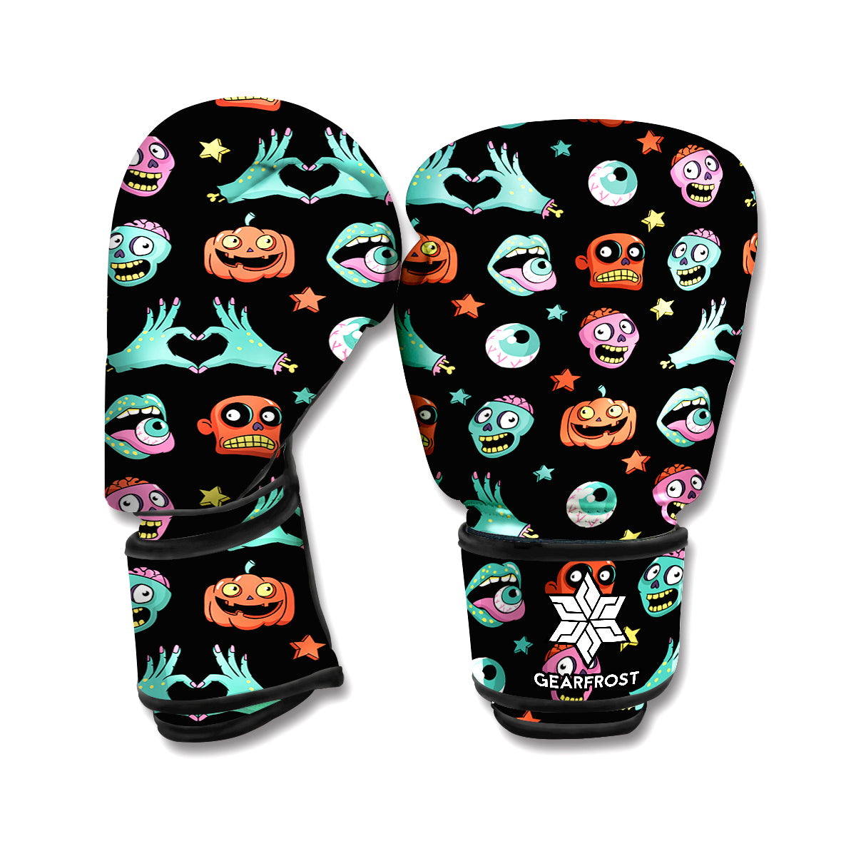 Halloween Zombie Pattern Print Boxing Gloves