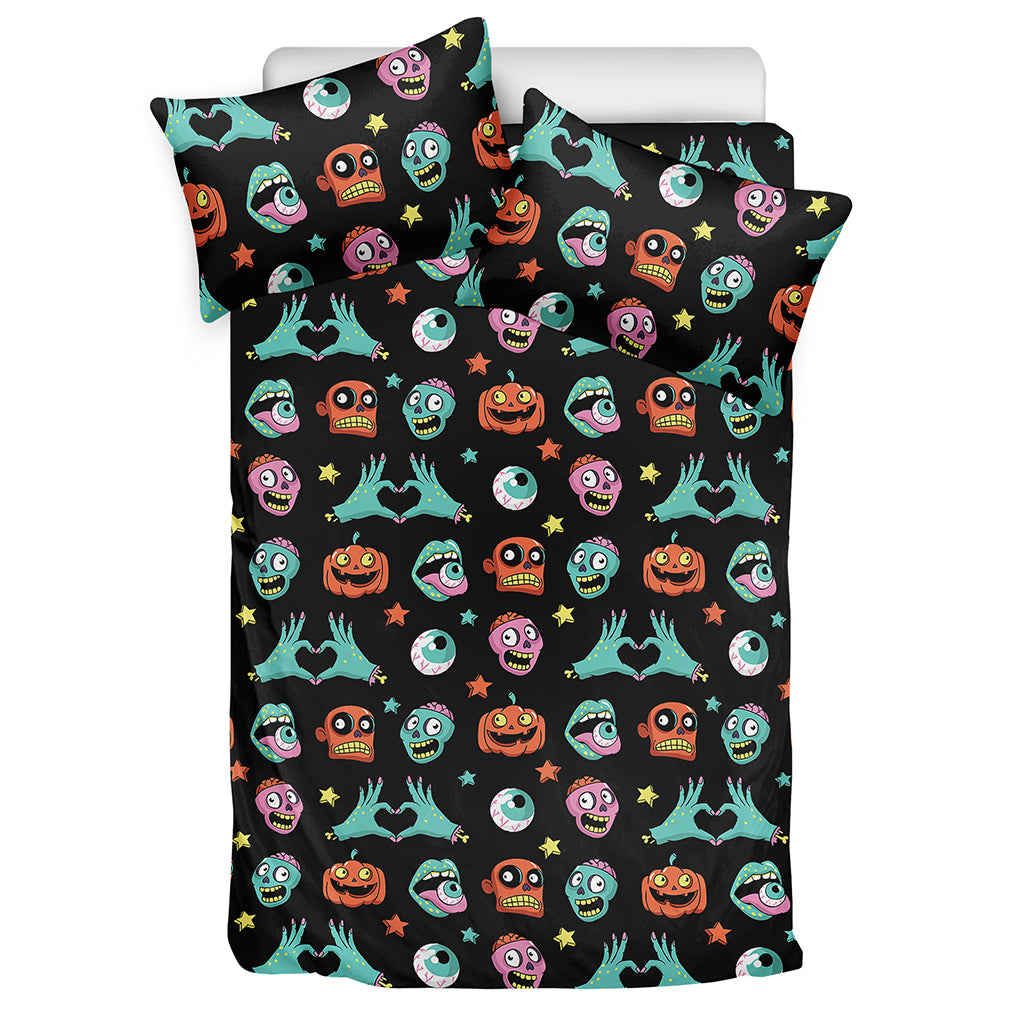 Halloween Zombie Pattern Print Duvet Cover Bedding Set