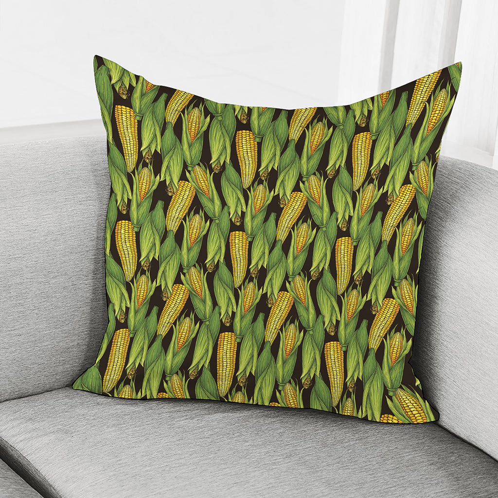 Hand-Drawn Corncob Pattern Print Pillow Cover
