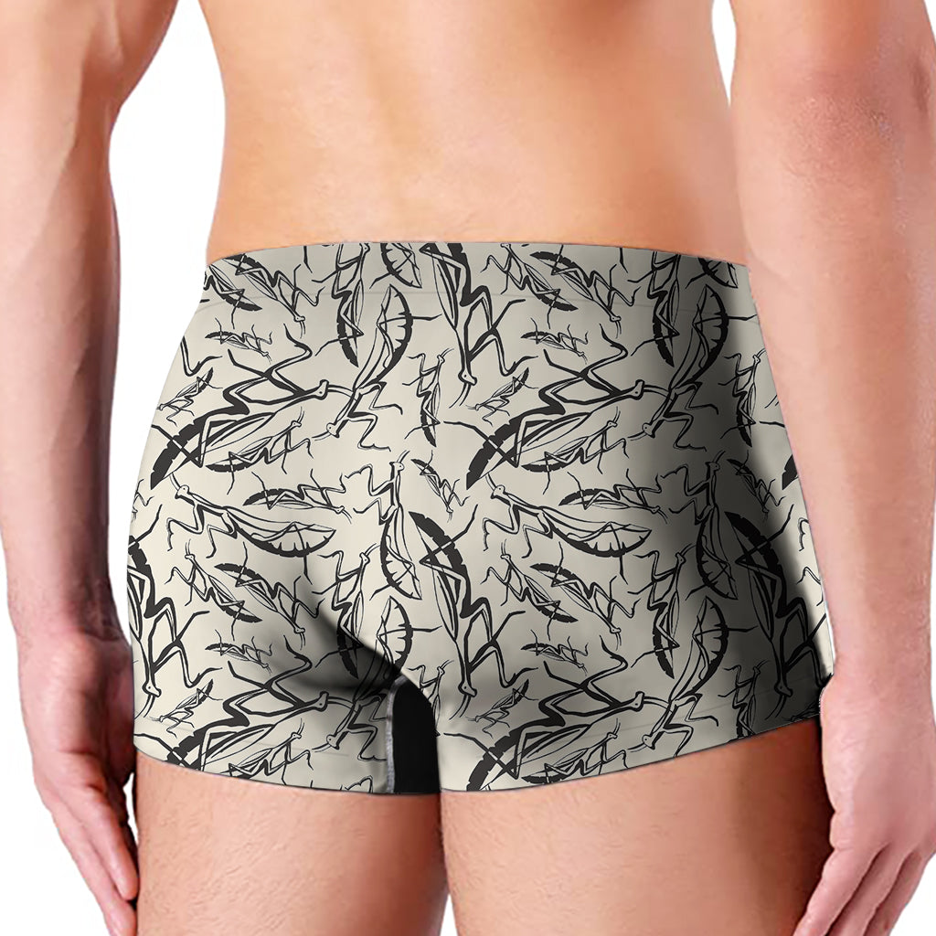 Hand Drawn Mantis Pattern Print Men's Boxer Briefs
