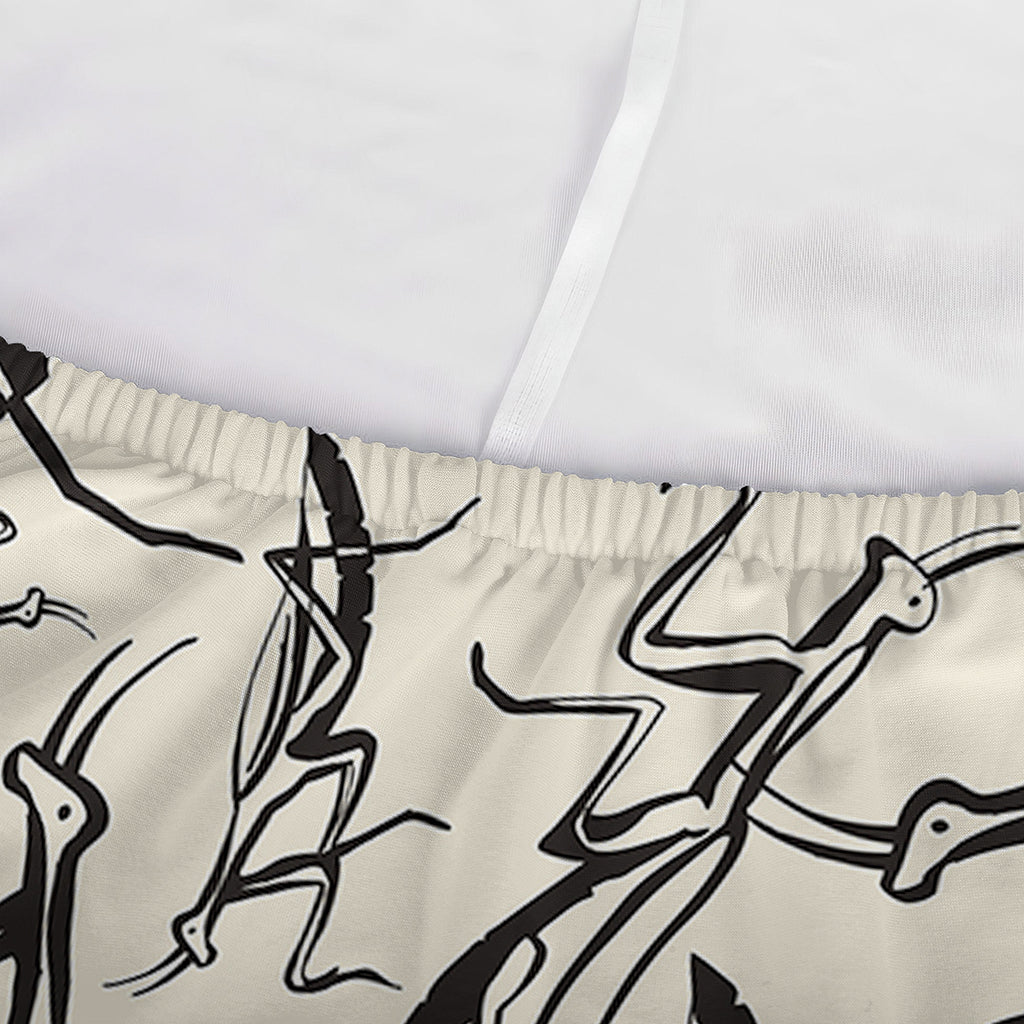 Hand Drawn Mantis Pattern Print Sofa Cover