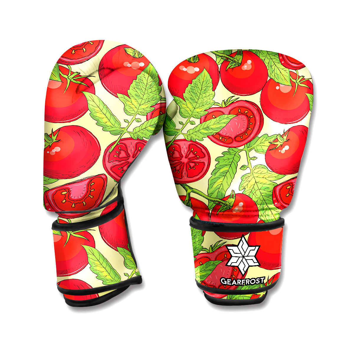 Hand Drawn Tomato Pattern Print Boxing Gloves