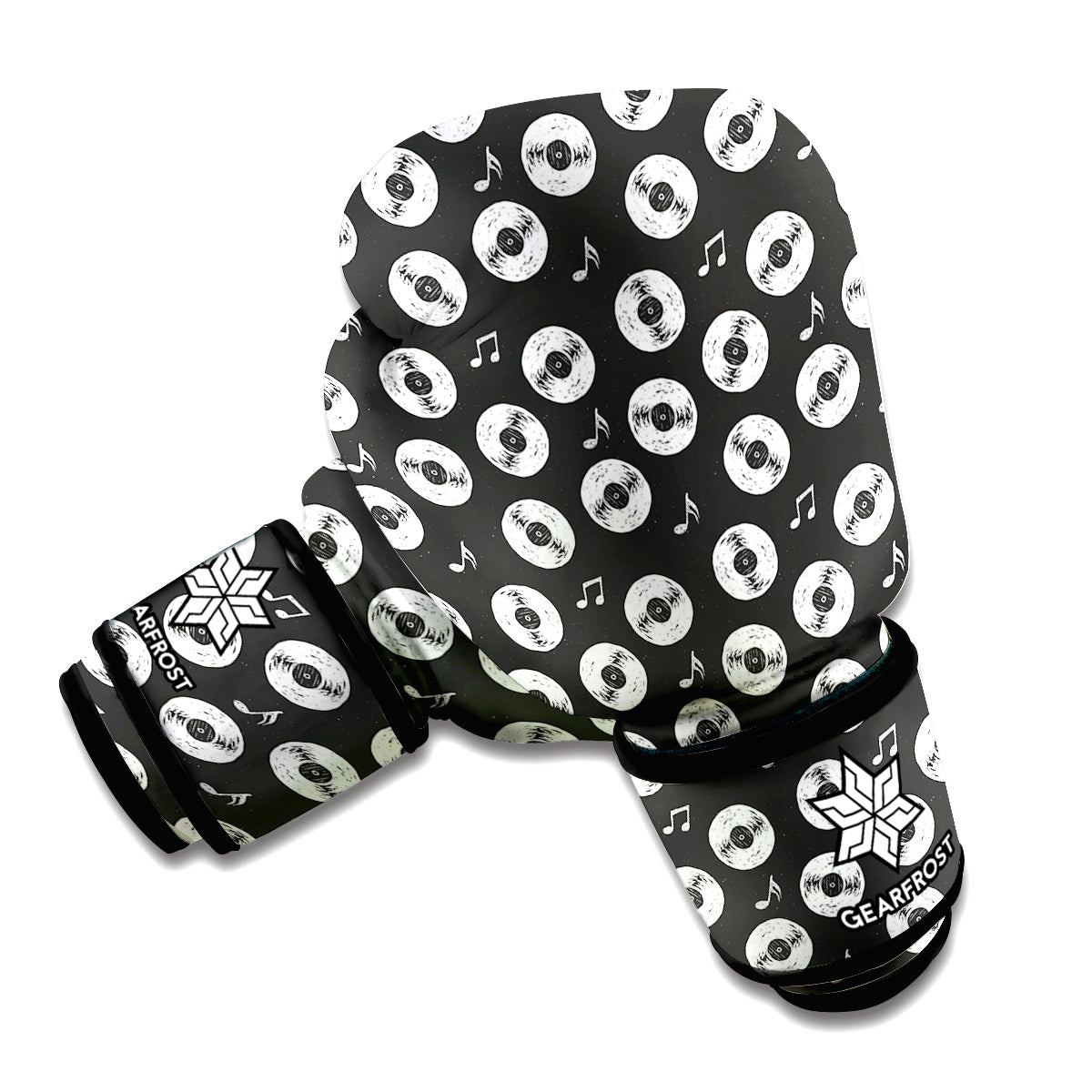 Piano Keyboard Print Boxing Gloves
