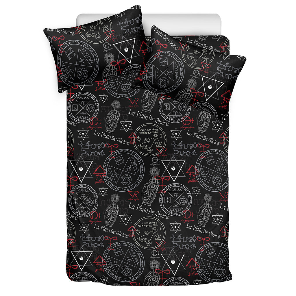 Hand Of Glory Black Magic Witch Print Duvet Cover Bedding Set