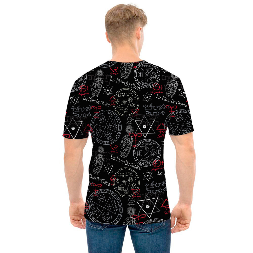 Hand Of Glory Black Magic Witch Print Men's T-Shirt