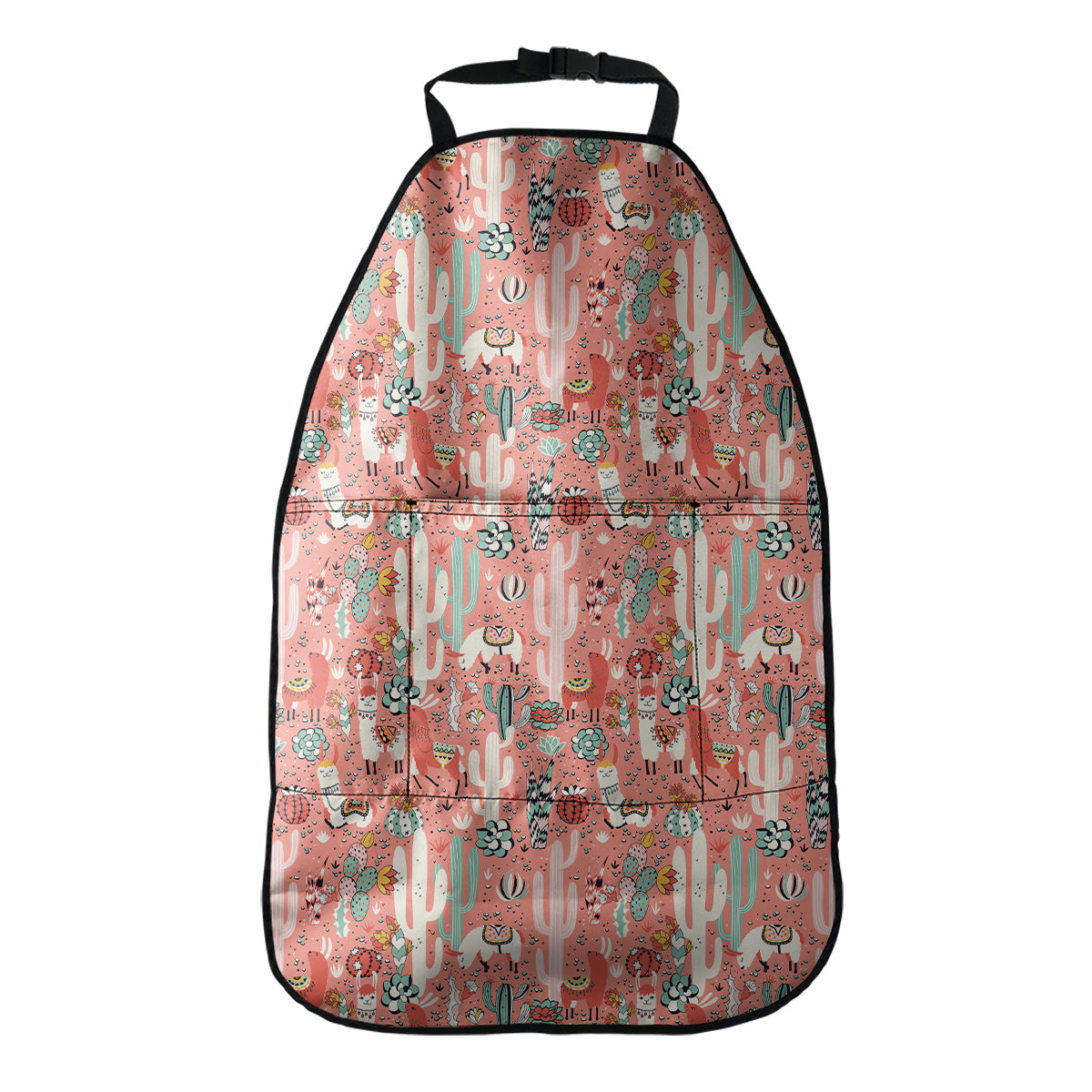 Happy Llama Pattern Print Car Seat Organizers