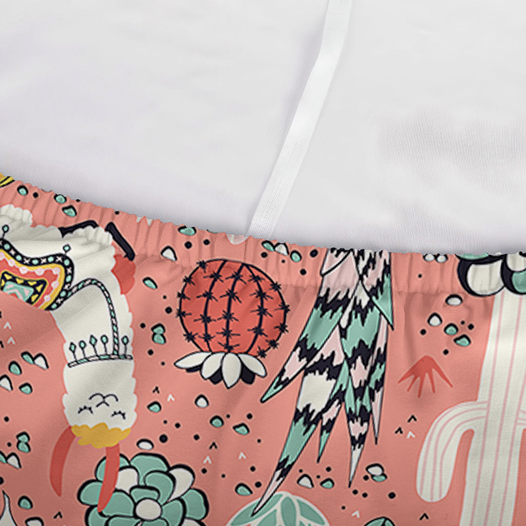 Happy Llama Pattern Print Sofa Cover