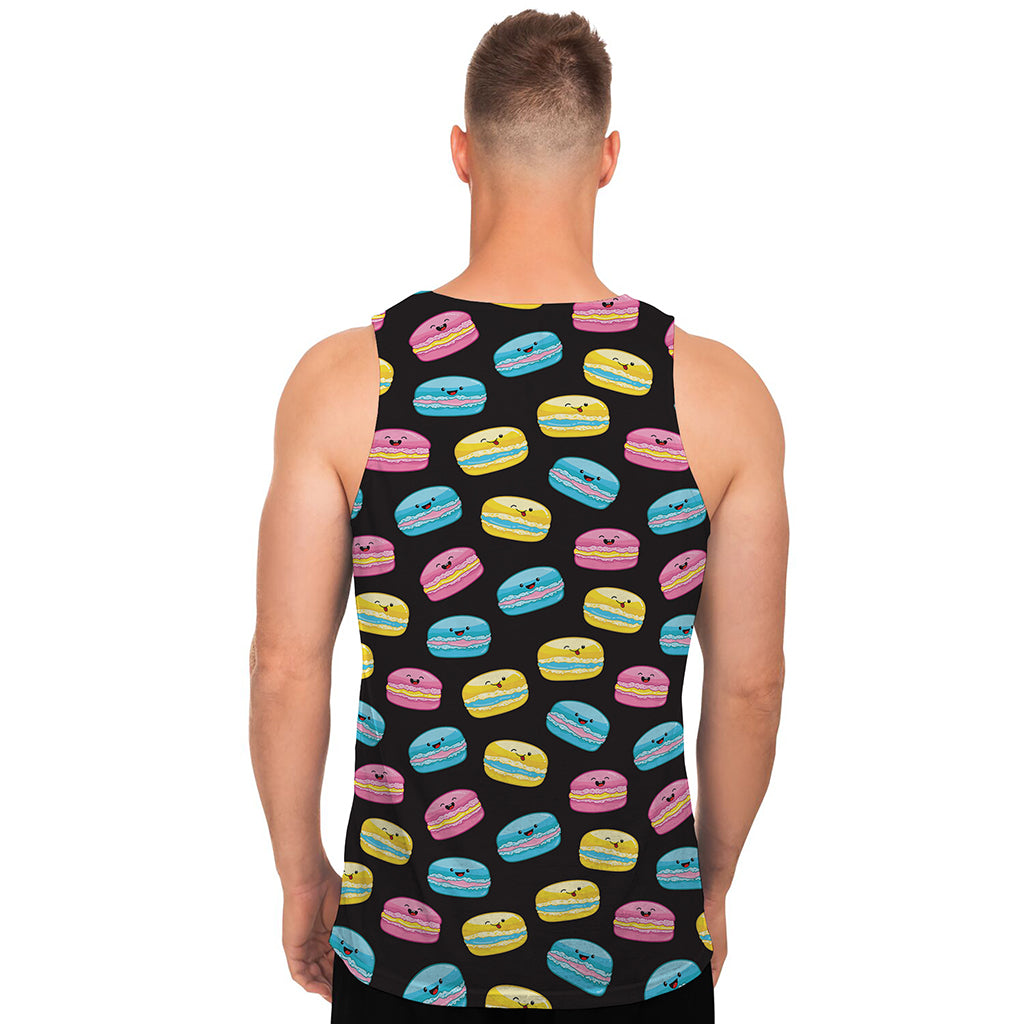 Happy Macarons Pattern Print Men's Tank Top