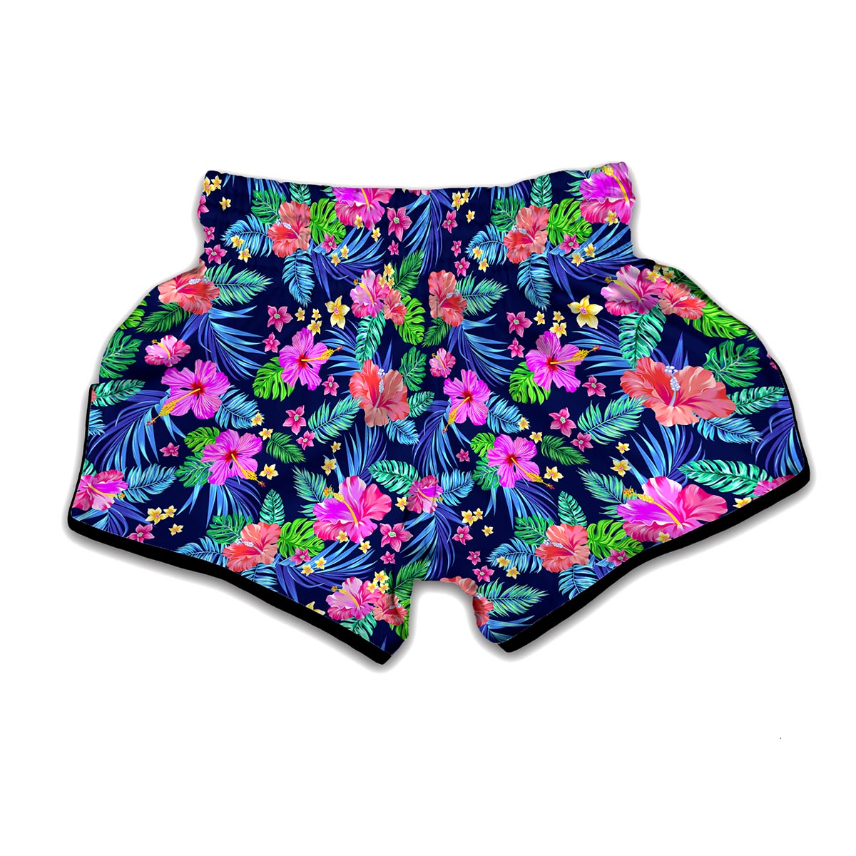 Hawaii Exotic Flowers Pattern Print Muay Thai Boxing Shorts