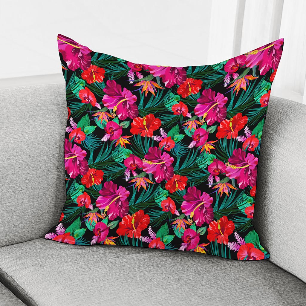 Hawaii Floral Flowers Pattern Print Pillow Cover