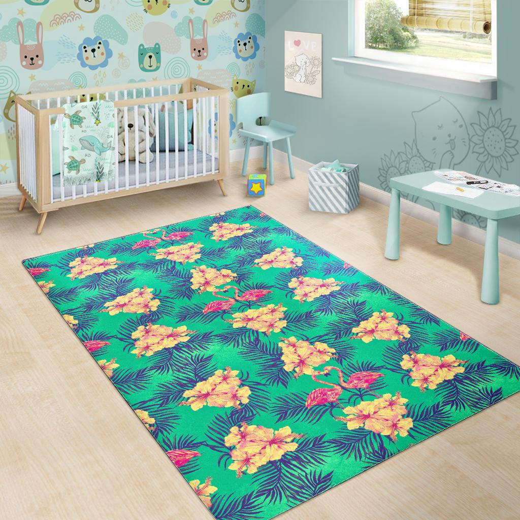 Hawaii Tropical Paradise Pattern Print Area Rug GearFrost