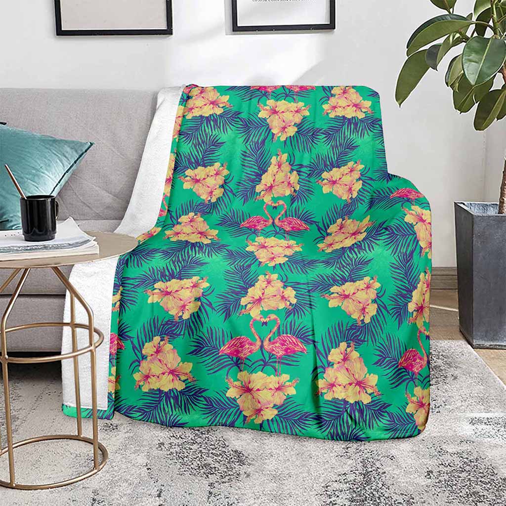 Hawaii Tropical Paradise Pattern Print Blanket
