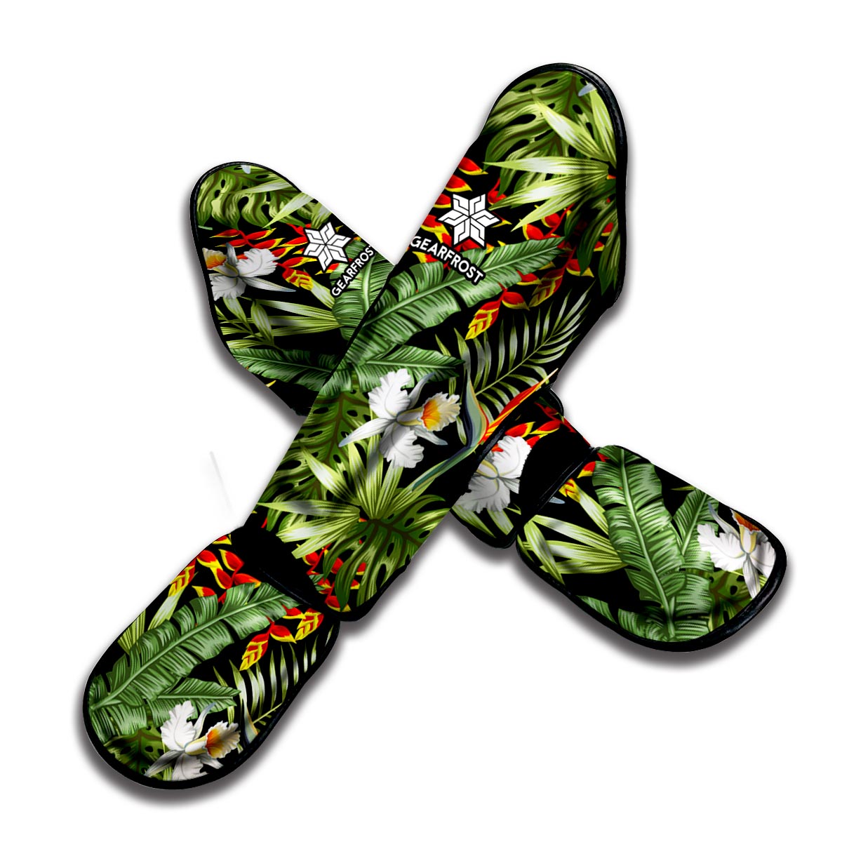 Hawaii Tropical Plants Pattern Print Muay Thai Shin Guard