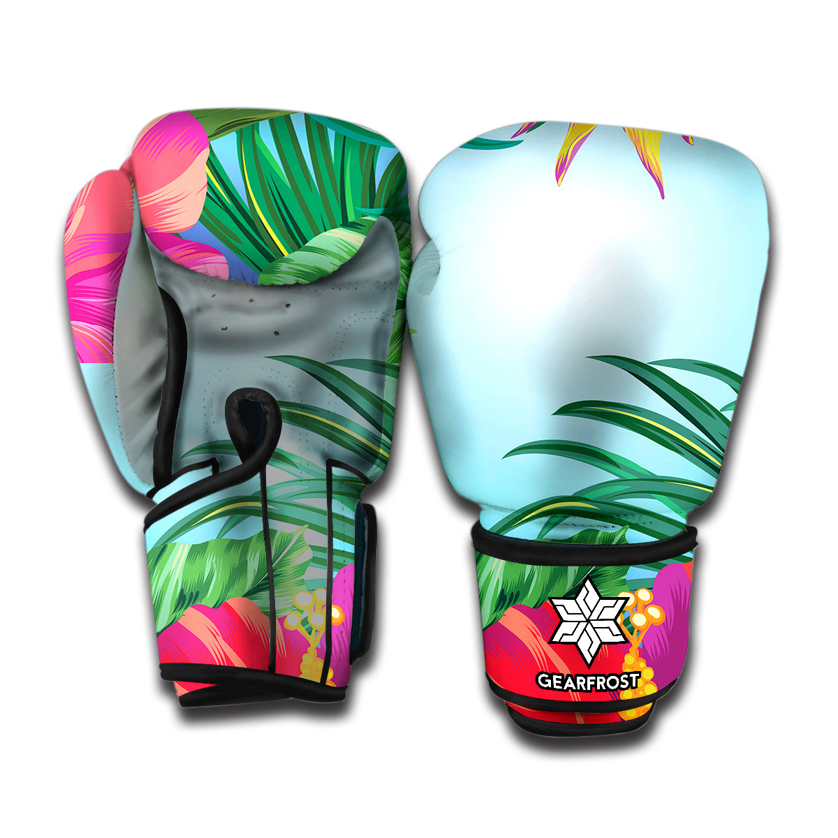 Aloha Hibiscus Tropical Print Pattern Boxing Gloves