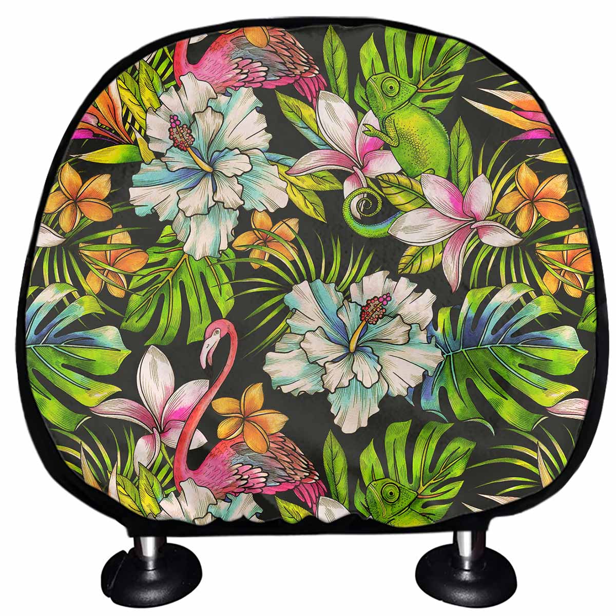 Hawaiian Aloha Tropical Pattern Print Car Headrest Covers