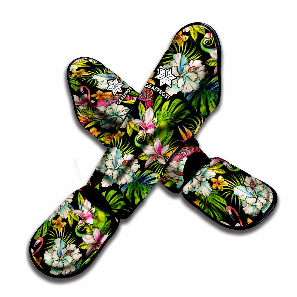 Hawaiian Aloha Tropical Pattern Print Muay Thai Shin Guard