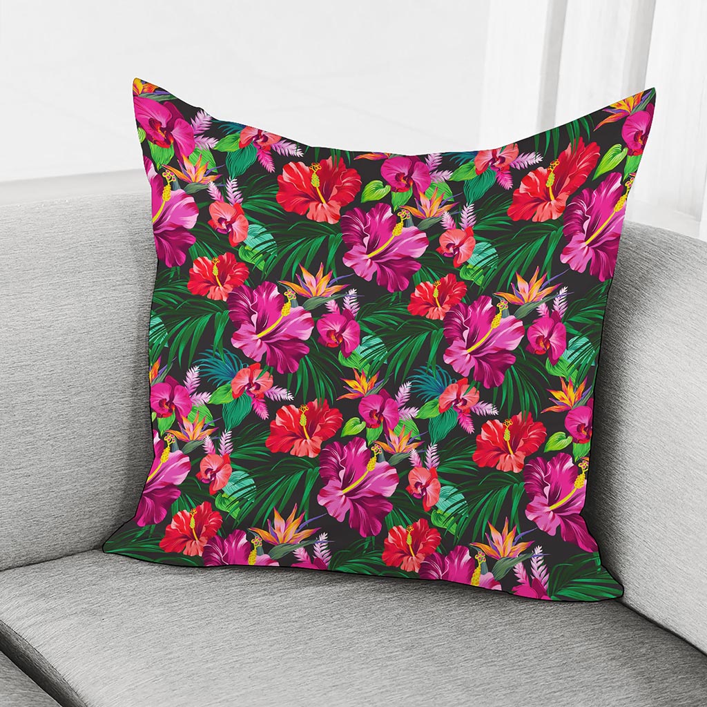 Hawaiian Floral Flowers Pattern Print Pillow Cover