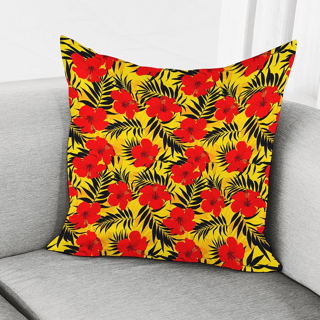 Hawaiian Hibiscus Flowers Pattern Print Pillow Cover