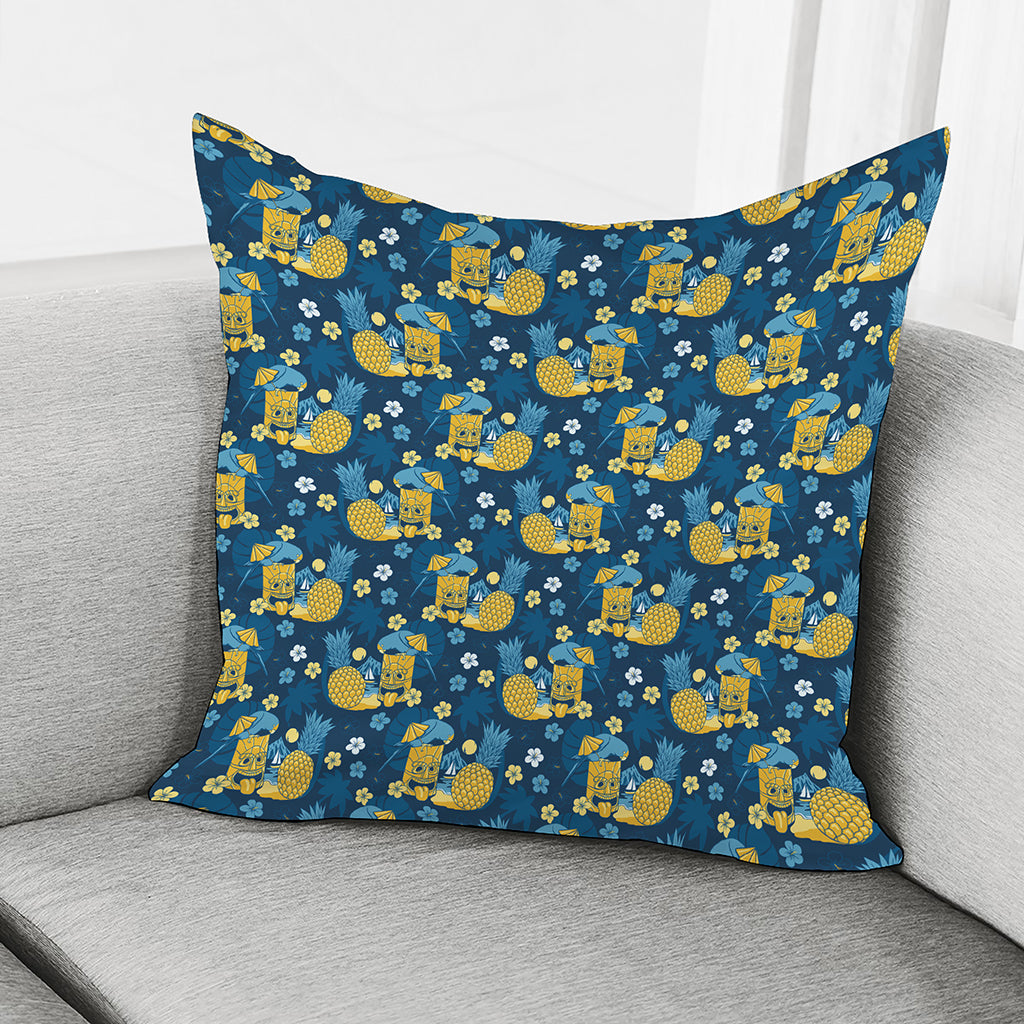 Hawaiian Tiki Pattern Print Pillow Cover