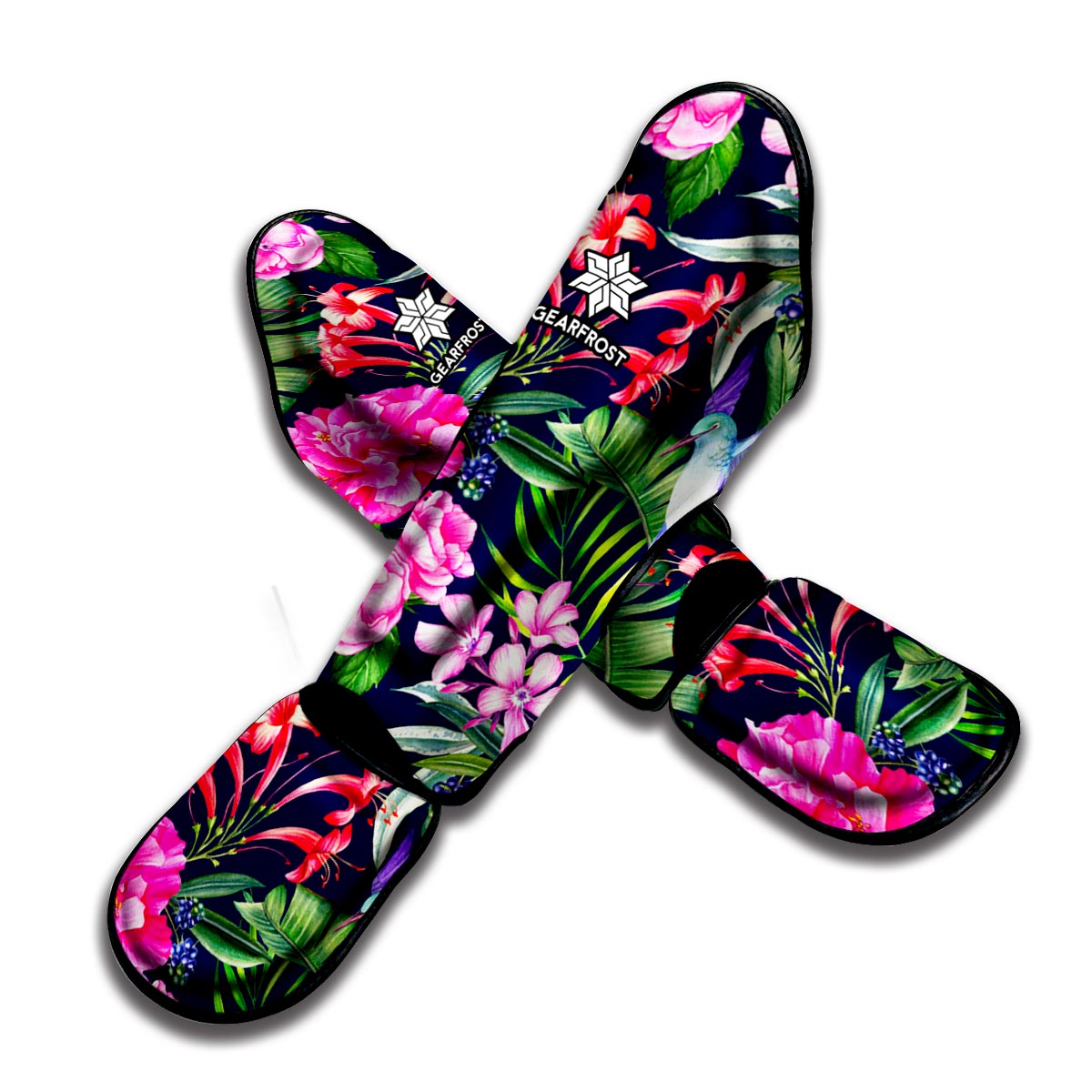 Hawaiian Tropical Birds Pattern Print Muay Thai Shin Guard