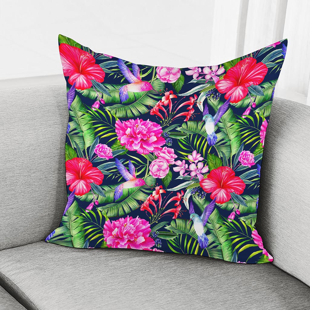 Hawaiian Tropical Birds Pattern Print Pillow Cover