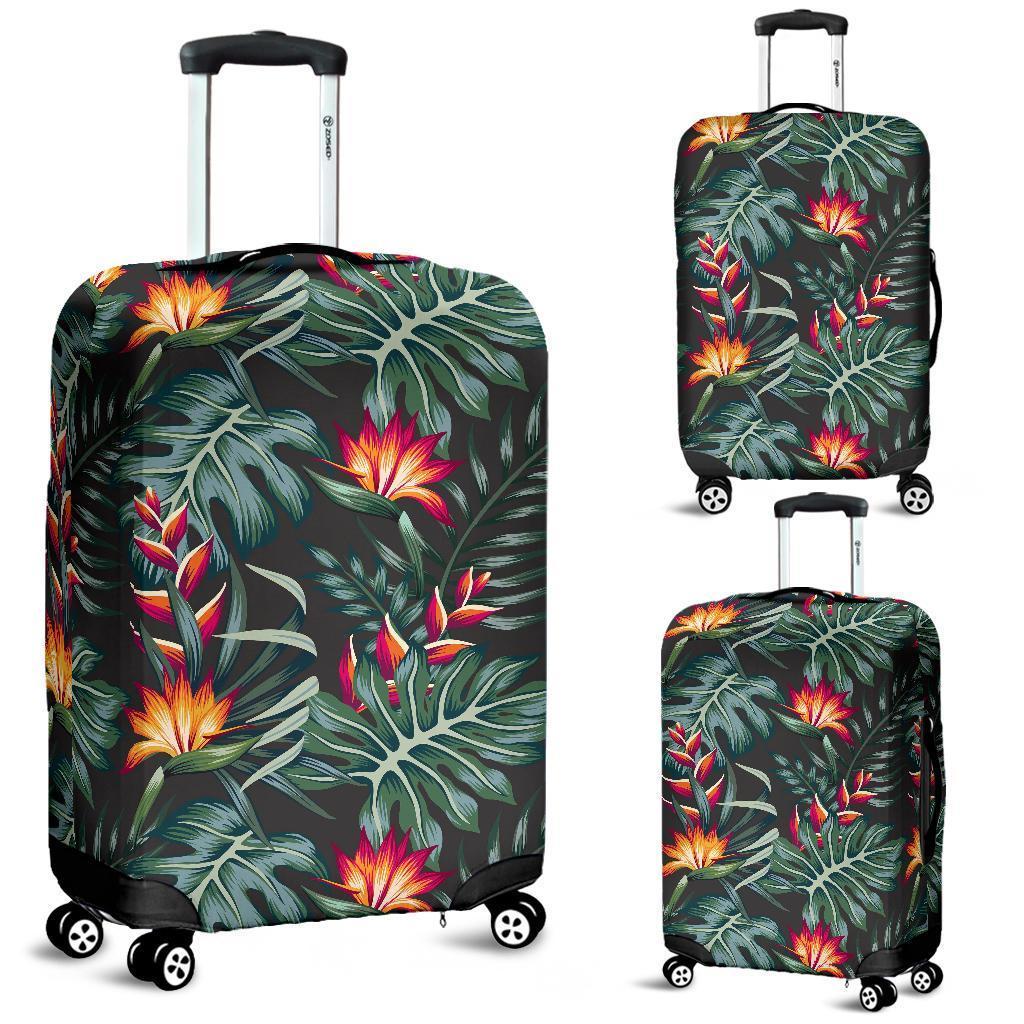 Hawaiian Tropical Plants Pattern Print Luggage Cover GearFrost